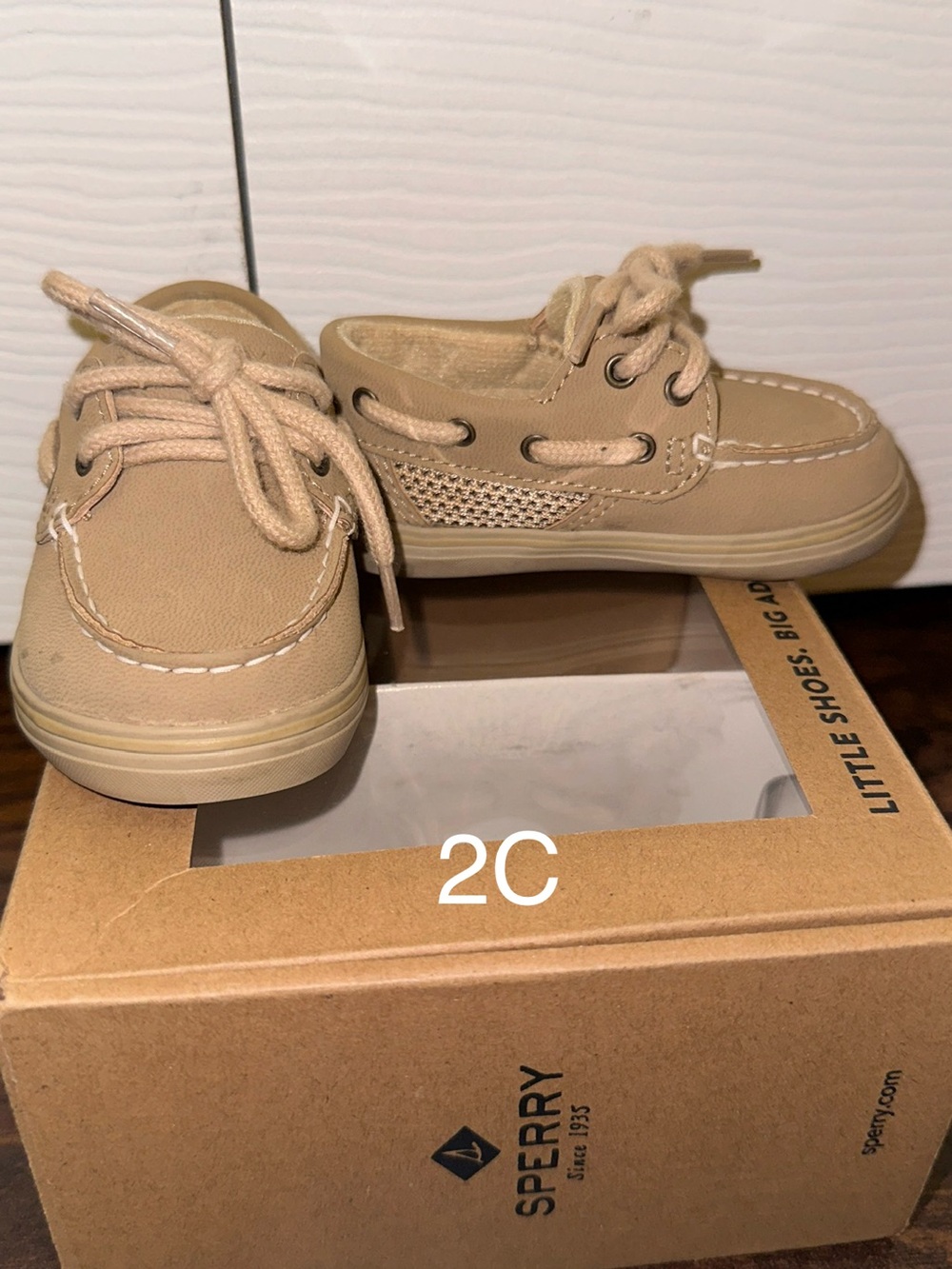 Sperry Kids Tan Boat Moccasins